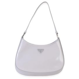 Bolso Cleo Medium en Spazzolato Gris Prada Castaño