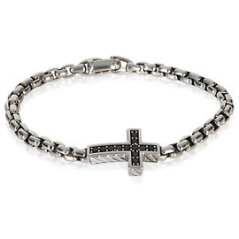 Pulseira David Yurman em prata de lei e diamantes com estações em cruz Outro