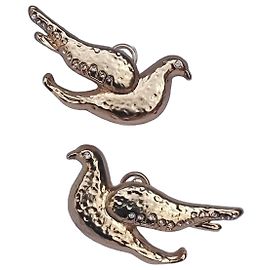 Autre Marque Pendientes Schiaparelli Crystal Gilded Dove Dorado