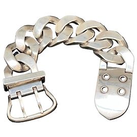 Hermès Vintage Hermes Boucles Sellier Sterling Silver Chain Bracelet Other