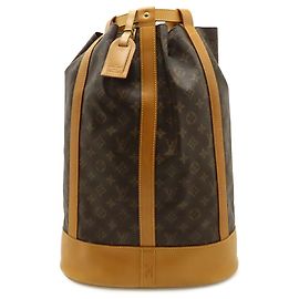 Bolso de hombro Louis Vuitton Monogram Randonee GM Castaño
