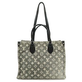 Louis Vuitton Monogram Jacquard Denim OnTheGo MM Handtasche Schwarz Monogramm