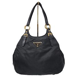 PRADA Tessuto Nylon Nappa Tote Nero Black Black