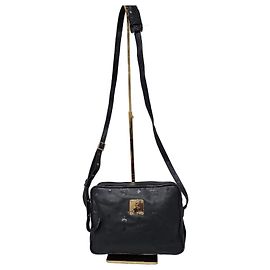 Borsa a tracolla MCM Vintage Visetos Nylon Nera Nero