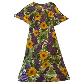 Robe midi Loewe à imprimé floral Multicolore Vert Orange Jaune Vert clair Lavande
