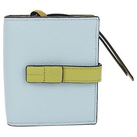 Portafoglio compatto con zip Loewe da donna Blu
