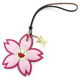 Porte-clés Cherry Blossom Louis Vuitton x Takashi Murakami Marron Rose