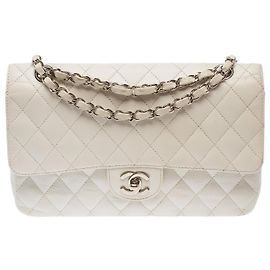 Bolsa CHANEL Timeless/Classique em Couro Branco - 103719 Branco