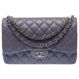 Bolsa CHANEL Timeless/Classique em Couro Azul - 103720 Azul