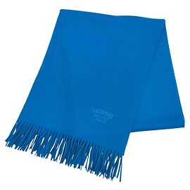 Hermès Châle en cachemire bleu Hermes Bleu