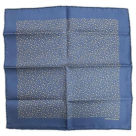 Hermès Sciarpa Petit Carré in seta 100% Hermes Giallo Blu navy