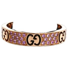 GUCCI 18K Roségold Icon Stardust Ring mit Saphir Andere