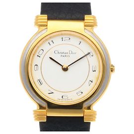 Reloj de cuarzo Christian Dior chapado en oro suizo para mujer Otro