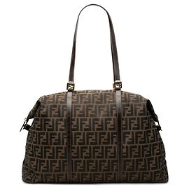 Bolsa de viagem Fendi em lona Zucca marrom Marrom