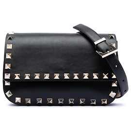 Borsa a cintura Valentino in pelle nera Rockstud Nero