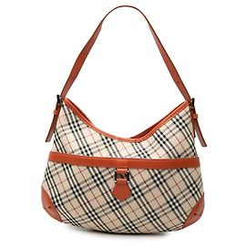 Borsa Hobo Burberry Beige Nova Check Canvas Altro