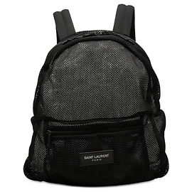 Mochila de mesh preta Saint Laurent Preto