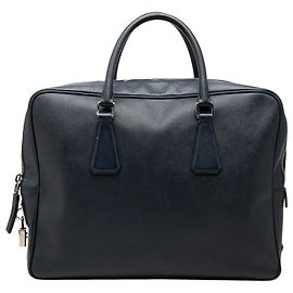 Bolso Business en Saffiano azul Prada Azul Azul marino