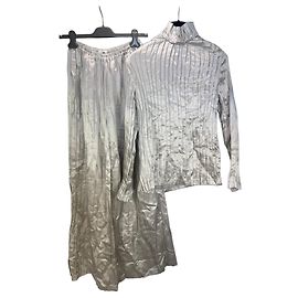 Autre Marque INTERIOR Conjunto de Acetato Plisado Plata Beige Gris