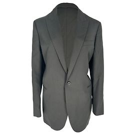 Céline Blazer clássico de abotoamento simples em lã preta Celine Preto