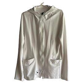 Munthe Plus Simonsen PLU White Zip-Up Hooded Jacket White