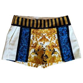 Short imprimé Just Cavalli Noir Blanc Bleu Multicolore Doré