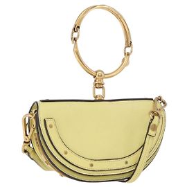 Chloé Sac à main Chloe Nile Small Minodiaire en cuir 2way Jaune Or Auth 191477A Doré Jaune
