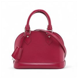 Louis Vuitton Alma BB Epi Leather Top-handle Handbag Cherry Red Red