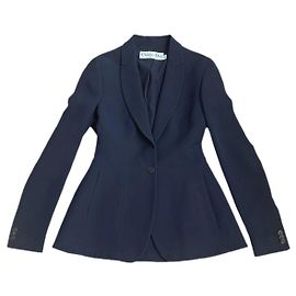 Giacca Bar Dior Blu Navy in Seta Blu