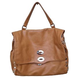 Zanellato Postina Anni 50 Sac à main en cuir Marron