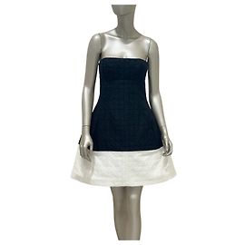 Chanel 10S Black & White Chic enges Kleid FR36 S Gebraucht Andere