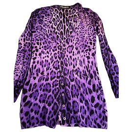 Dolce & Gabbana lila Leopardenmuster Cardigan Lila Leopardenprint