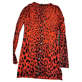Dolce & Gabbana Strick-Cardigan Leopard Print Rot Rot Leopardenprint