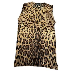 Dolce & Gabbana Top sans manches imprimé léopard Imprimé léopard