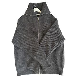 Lemaire Zip-Up Pullover aus Alpaka-Mischung Grau Grau