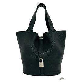 Hermès HERMES Picotin Lock MM Handtasche Tote Bag Schwarz