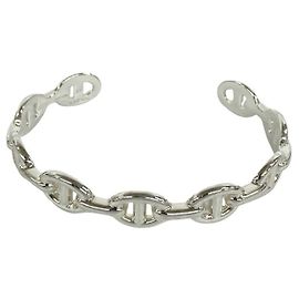 Hermès Bracciale rigido Enchainée Hermes Argento