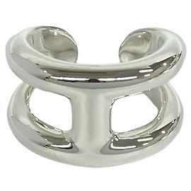 Hermès HERMES Osmos PM Sterling Silver 925 Band Ring Silvery