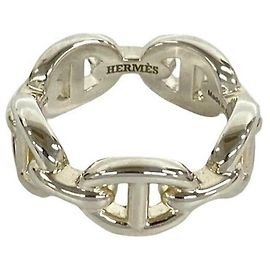Hermès Hermes Chaine d'Ancre Enchainée Ring Silvery