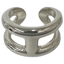 Hermès Hermes Osmo's PM Silver Band Ring Silber