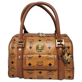 Borsa a Spalla MCM Boston Pocket Marrone Marrone