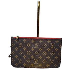LOUIS VUITTON Monogram Neverfull MM Wristlet Brown Brown Other