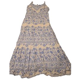 Bcbg Max Azria BCBGMAXAZRIA Maxikleid mit Blumenmuster Blau-Weiß Weiß Blau