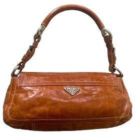 Sac à main Prada en cuir marron Marron