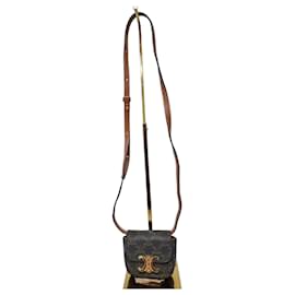 Céline Bolsa transversal mini Claude Triomphe da Celine em marrom Marrom Monograma