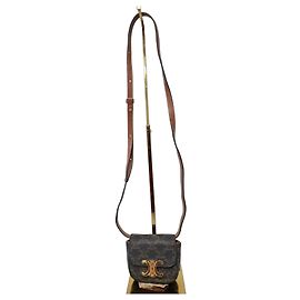 Céline Borsa a tracolla mini Claude Triomphe di Celine in marrone Marrone Monogramma