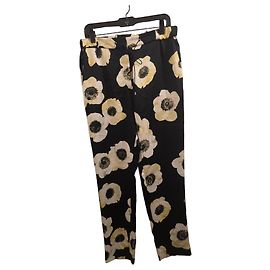 Pantalon Hugo Boss à fleurs Noir Blanc Jaune