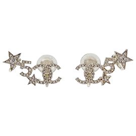 Chanel Coco Mark Star Strass-Ohrringe Andere