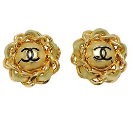 Chanel Coco Mark Gold Plated Women's Clip Earrings Other