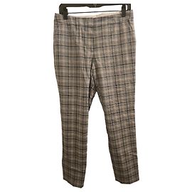 Hugo Boss BOSS Grey Checked Trousers White Blue Grey